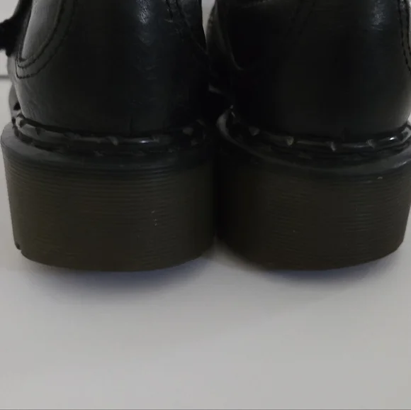Dr. Martens Black Leather Shoes with Distinctive Silver Buckle - Picture 4 of 9